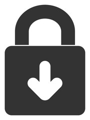 Vector lockdown flat icon. Vector pictograph style is a flat symbol lockdown icon on a white background.