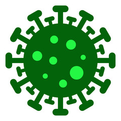 Vector coronavirus flat icon. Vector pictograph style is a flat symbol coronavirus icon on a white background.