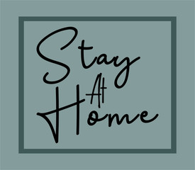 stay at home typography for print t shirt