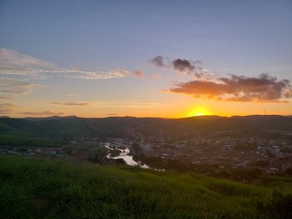 sunset in the mountains