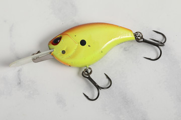 spinning fishing lures for predator , yellow hook