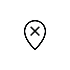 Obraz premium pinned location flat icon vector logo design trendy illustration signage symbol graphic simple