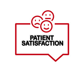 Patient satisfaction concept icon and vector.