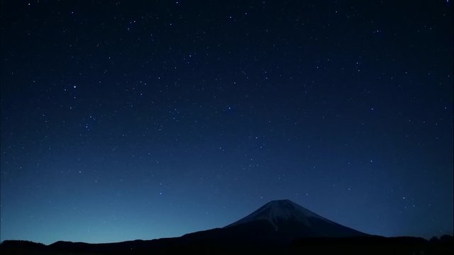 星空　静岡県　富士山