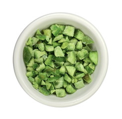 Pomelo candied fruit on white background isolation