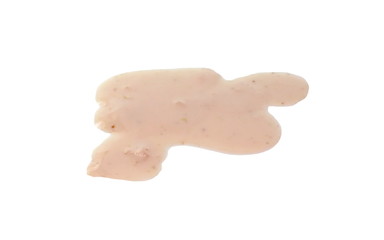 Fototapeta premium milkshake or smoothie puddle isolated on white.