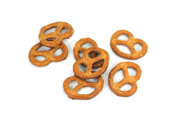 pretzels on a white background.