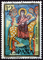 Postage stamp Spain 1977 Flight into Egypt