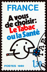 Postage stamp France 1980 Fight against Cigarette Smoking