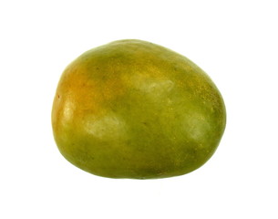 Juicy dessert mango isolated on white background.