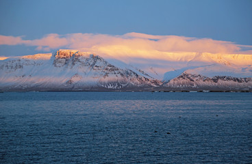 Esja at sunset, Iceland