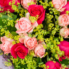Bouquet of pink roses. 