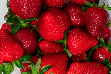 Beautiful juicy ripe strawberries. Berries closeup. background