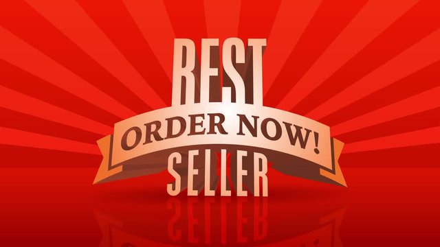 season sale promo for preorder business using 3d letters best seller over huge radial rays background