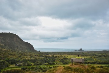 Obraz premium New Zealand, Whatipu is a remote black sand beach on the west coast of the Auckland Region in the North Island of New Zealand.