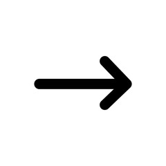 Arrow glyph icon design. Forward mark vector illustration. Black glyph on white background.