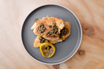 Italian food Lemon chicken Piccata
