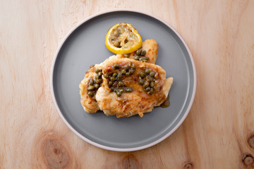 Italian food Lemon chicken Piccata