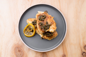 Italian food Lemon chicken Piccata