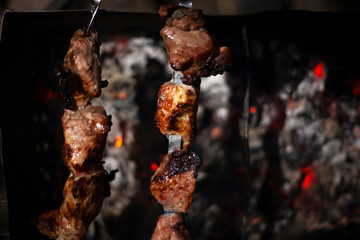 Shish kebab grilled