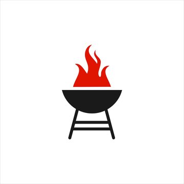 barbecue vector logo grill design icon. symbol