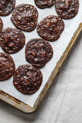 Chocolate cookies with sea salt