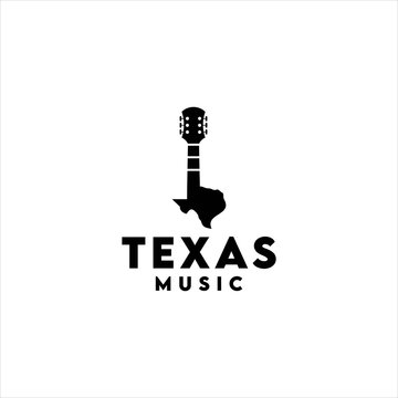 Texas Music Vector Logo Design Abstract