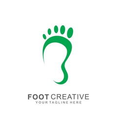 Foot logo with modern design. abstract icon foot vector illustration