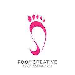 Foot logo with modern design. abstract icon foot vector illustration