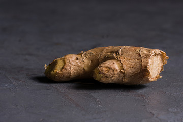 A isolate ginger on a rustic grey table