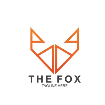 Fox logo with modern concept. Vector icon fox design
