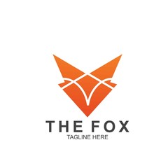 Obraz premium Fox logo with modern concept. Vector icon fox design