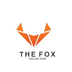 Fox logo with modern concept. Vector icon fox design