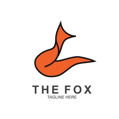 Fox logo with modern concept. Vector icon fox design