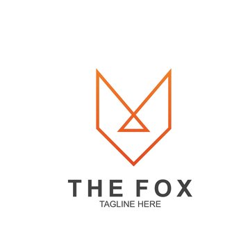 Fox logo with modern concept. Vector icon fox design