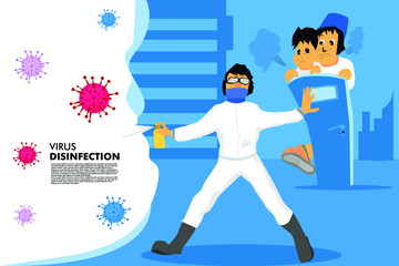 Coronavirus pandemic bacteria and man