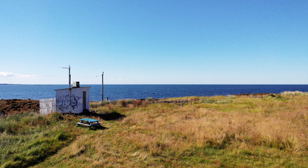 Abandonned cabin on the Reykjavik shore