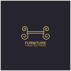 Modern Furniture Vector Logo template