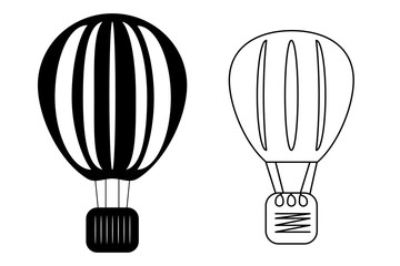 line icon of Hot air balloon