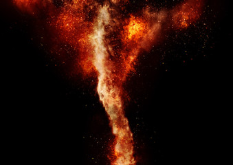 抽象的な竜巻のクローズアップ