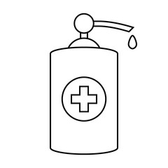 Sanitizer icon on white.
