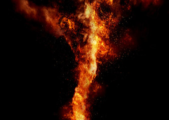 抽象的な竜巻のクローズアップ