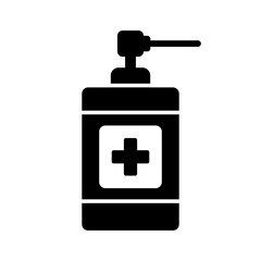 Sanitizer icon on white.