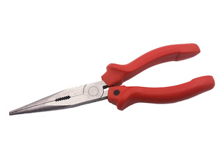 red pliers isolated on white
