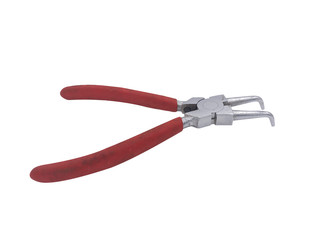 red pliers isolated on white