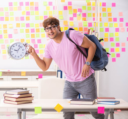 Student preparing for exams with many conflicting priorities
