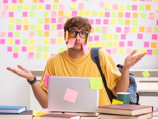 Student preparing for exams with many conflicting priorities