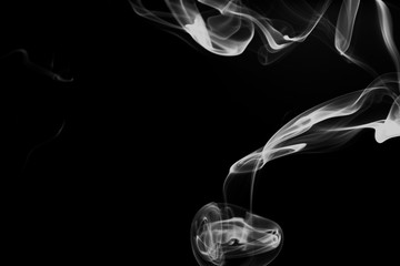 Smoke abstract in black and white