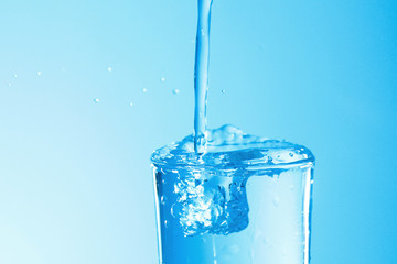 Glass of plain water 