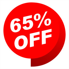 Super Sale poster, banner. Big sale, clearance. 65% off. Vector